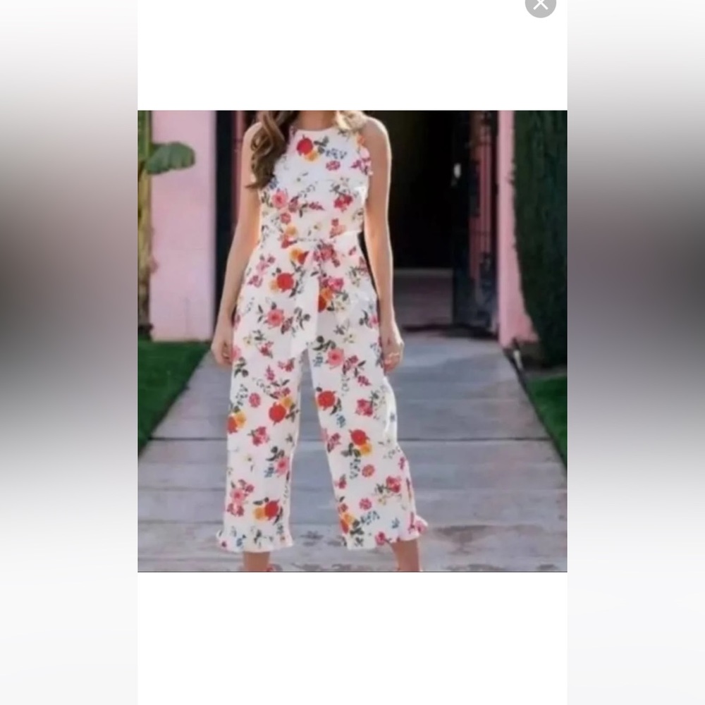 Beverly floral jumpsuit gal meets glam